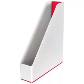   Iratpapucs, műanyag, 73 mm, kettős színhatású, LEITZ "Wow", piros