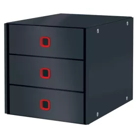   Irattároló, laminált karton, 3 fiókos, LEITZ "Cosy Click&Store", bársonyszürke