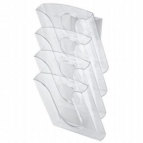   Katalógustartó, kiegészítő támasszal, A4, 4 rekeszes, LEITZ "Presenter", víztiszta