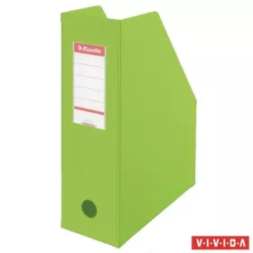   Iratpapucs, PVC/karton, 100 mm, összehajtható, ESSELTE, Vivida zöld
