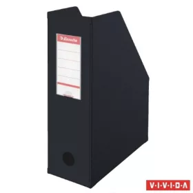   Iratpapucs, PVC/karton, 100 mm, összehajtható, ESSELTE, Vivida fekete