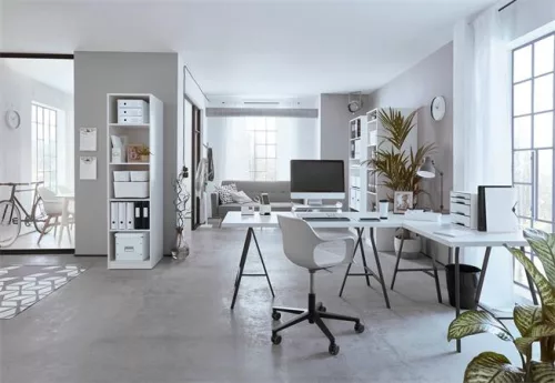 Irattároló, laminált karton,  4 fiókos, LEITZ "Click&Store", fehér