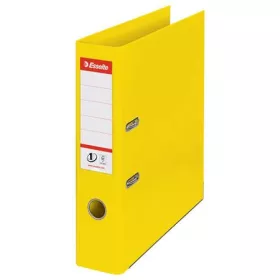   Iratrendező, 75 mm, A4, PP, élvédő sínnel, ESSELTE "Standard", Vivida sárga