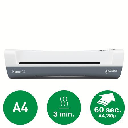 Lamináló készlet, A4, 80-125 mikron, LEITZ "iLam Home 4-in-1", fehér