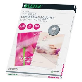   Meleglamináló fólia, 125 mikron, A4, fényes, UDT technológiával, LEITZ "iLam"