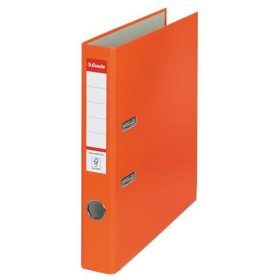   Iratrendező, 50 mm, A4, PP/karton, élvédő sínnel, ESSELTE "Economy", narancssárga
