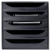 Irattároló, műanyag, 5 fiókos, EXACOMPTA "Ecobox ExoBlack", fekete