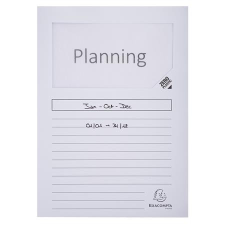 Mappa, ablakos, karton, EXACOMPTA "Forever®", fehér