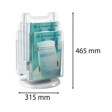 Katalógustartó, asztali, A4, 6 rekeszes, EXACOMPTA, áttetsző