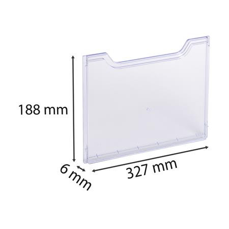 Előlap katalógustartóhoz, A4, fekvő, EXACOMPTA "Office", áttetsző