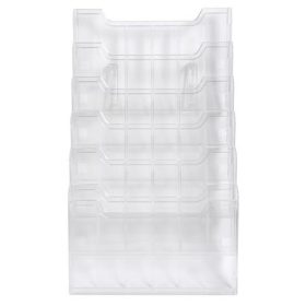   Katalógustartó, fali, fekvő, A4, 6 rekeszes, EXACOMPTA "Office", áttetsző