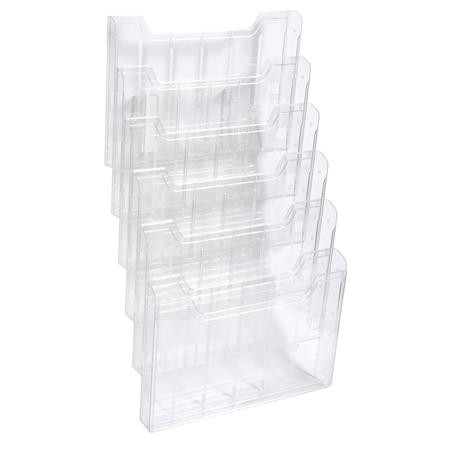 Katalógustartó, fali, fekvő, A4, 6 rekeszes, EXACOMPTA "Office", áttetsző
