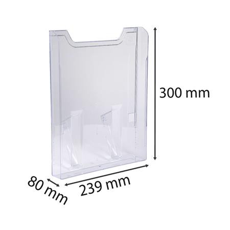 Katalógustartó fali elem, A4, álló, EXACOMPTA "Office", áttetsző