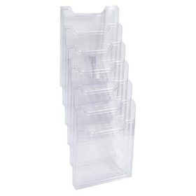   Katalógustartó, fali, A4, álló, 6 rekeszes, EXACOMPTA "Office", áttetsző