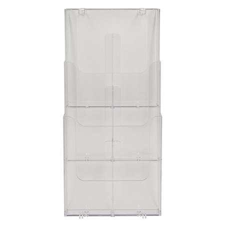 Katalógustartó, fali, A4, álló, 3 rekeszes, EXACOMPTA "Office", áttetsző