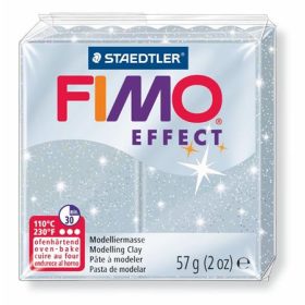   Gyurma, 57 g, égethető, FIMO "Effect", csillámos ezüst