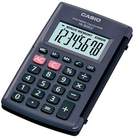 Zsebszámológép,  8 számjegy, CASIO "HL-820LV"