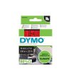 Feliratozógép szalag, 9 mm x 7 m, DYMO "D1", piros-fekete