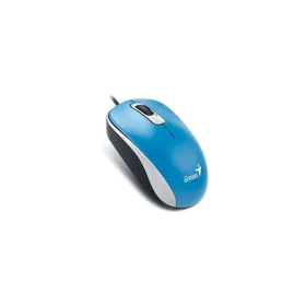   Egér, vezetékes, optikai, normál méret, USB, GENIUS "DX-120", kék