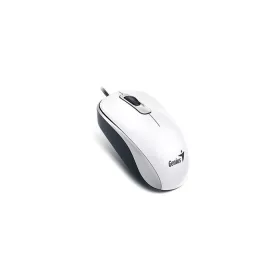   Egér, vezetékes, optikai, normál méret, USB, GENIUS "DX-120", fehér