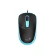 Egér, vezetékes, optikai, normál méret, USB, GENIUS "DX-123", fekete-kék