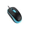 Egér, vezetékes, optikai, normál méret, USB, GENIUS "DX-123", fekete-kék