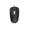 Egér, vezetékes, optikai, normál méret, USB, GENIUS "DX-123", fekete-szürke