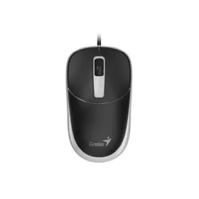   Egér, vezetékes, optikai, normál méret, USB, GENIUS "DX-123", fekete-szürke