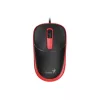 Egér, vezetékes, optikai, normál méret, USB, GENIUS "DX-123", fekete-piros