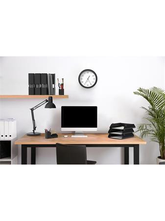 Iratpapucs, fém, 85 mm, ALBA, fekete