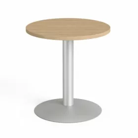   Tárgyalóasztal, kör, szürke fémlábbal, O 60 cm, MAYAH "Freedom SV-57", kőris