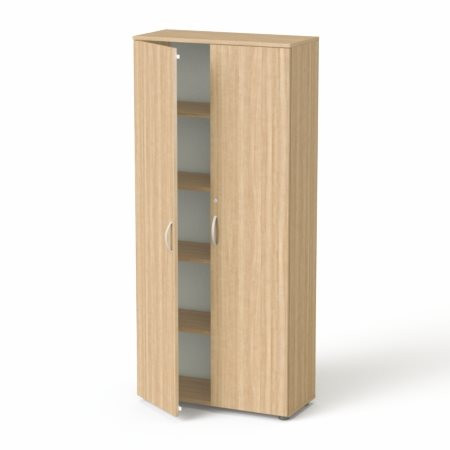 Szekrény,  5 rendező magas, kétajtós, polcokkal,  MAYAH "Freedom SV-01", kőris
