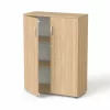 Szekrény,  3 rendező magas, kétajtós, polcokkal,  MAYAH "Freedom SV-06", kőris