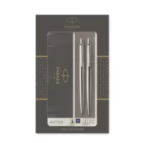   Golyóstoll és nyomósirón szett, díszdoboz, PARKER "Royal Jotter", rozsdamentes acél