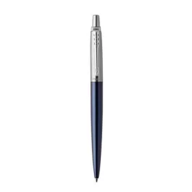   Golyóstoll, 0,7 mm, ezüst színű klip, royal kék tolltest, PARKER, "Royal Jotter", kék