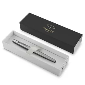   Töltőtoll, ezüst színű klip, ezüst színű tolltest, PARKER "Royal Jotter"