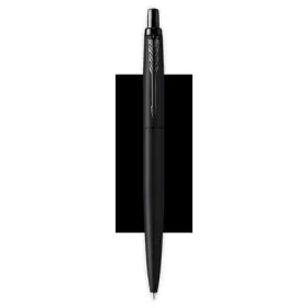   Golyóstoll, 0,7 mm, nyomógombos, fekete színű klip, matt fekete tolltest, PARKER, "Royal Jotter XL", kék