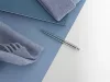 Golyóstoll, 0,7 mm, ezüst színű klip, Waterloo kék tolltest, PARKER "Royal Jotter", kék