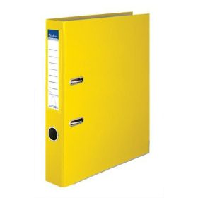   Iratrendező, 50 mm, A4, PP/karton, élvédő sínnel, VICTORIA, "Basic", sárga
