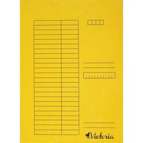 Gyorsfűző, karton, A4, VICTORIA, sárga (1db)