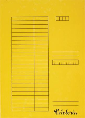 Gyorsfűző, karton, A4, VICTORIA, sárga (1db)