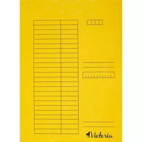 Pólyás dosszié, karton, A4, VICTORIA, sárga