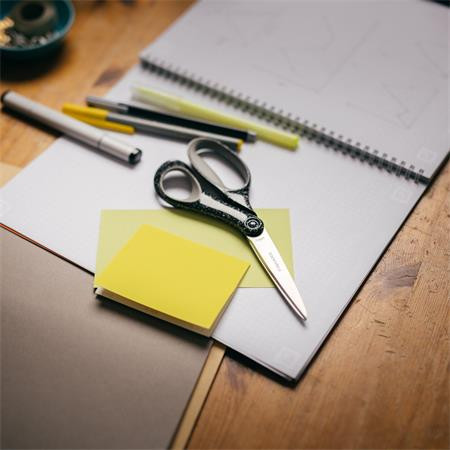 Olló, ifjúsági, 20 cm, FISKARS, foltos fekete