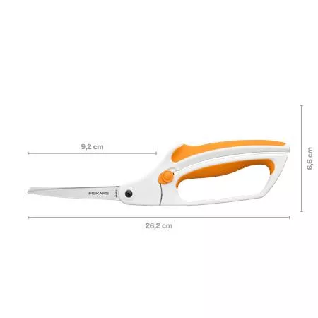 Varróolló, 26 cm, FISKARS "EasyAction™", narancssárga