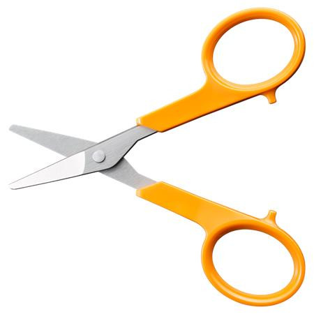 Olló, körömvágó, 10 cm, egyenes, FISKARS "Classic", narancssárga