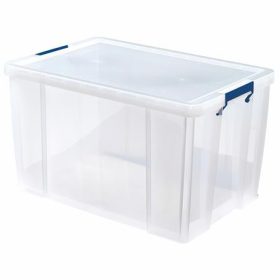   Műanyag tároló doboz, átlátszó, 85 liter, FELLOWES, "ProStore™"