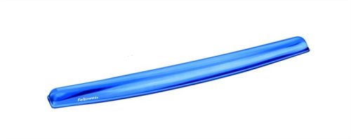 Csuklótámasz billentyűzethez, géltöltésű, FELLOWES "Crystal™ Gel", kék