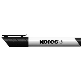   Tábla- és flipchart marker, 1-3 mm, kúpos, KORES "K-Marker", fekete