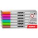 Tábla- és flipchart marker készlet, 1-3 mm kúpos, KORES "K-Marker", 6 különböző szín