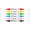 Dekormarker készlet, akril, 1-2 mm, kétvégű, KORES " K-Kreative", 6 különböző szín